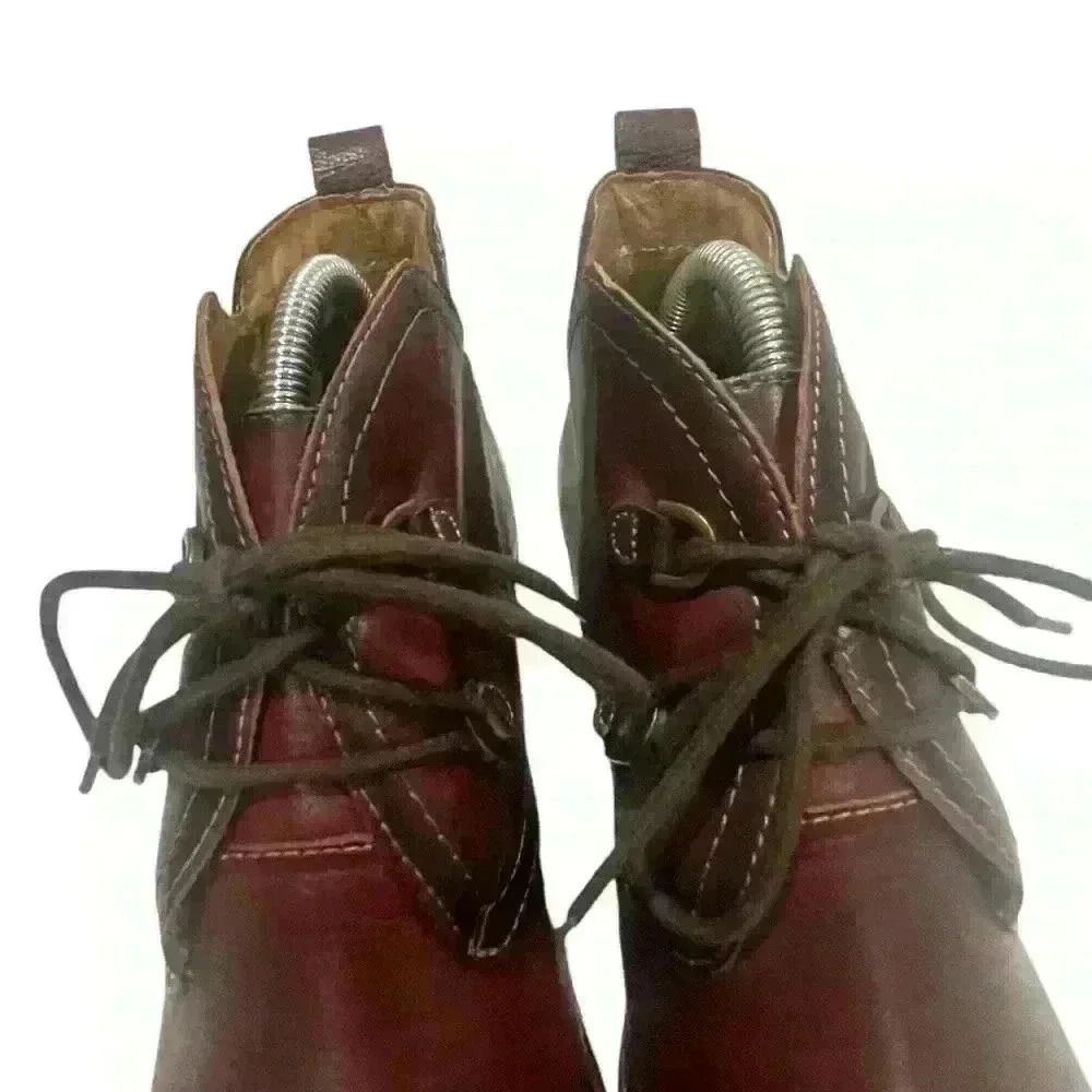 Pikolinos Zaragoza Women's Red Mahogany Ankle Boots Lace Up  Size 39/ 8.5-9 - Picture 8 of 12